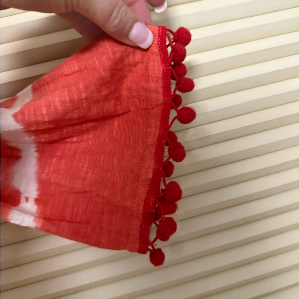 Ananda Design Red and White Bell Sleeve Blouse - Picture 4 of 8